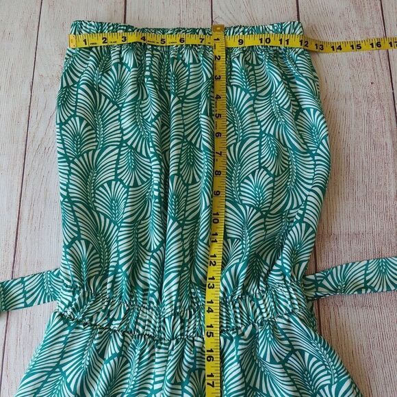 Yume by Muge Ersin tube top art deco jumpsuit sz 36 - Picture 5 of 9